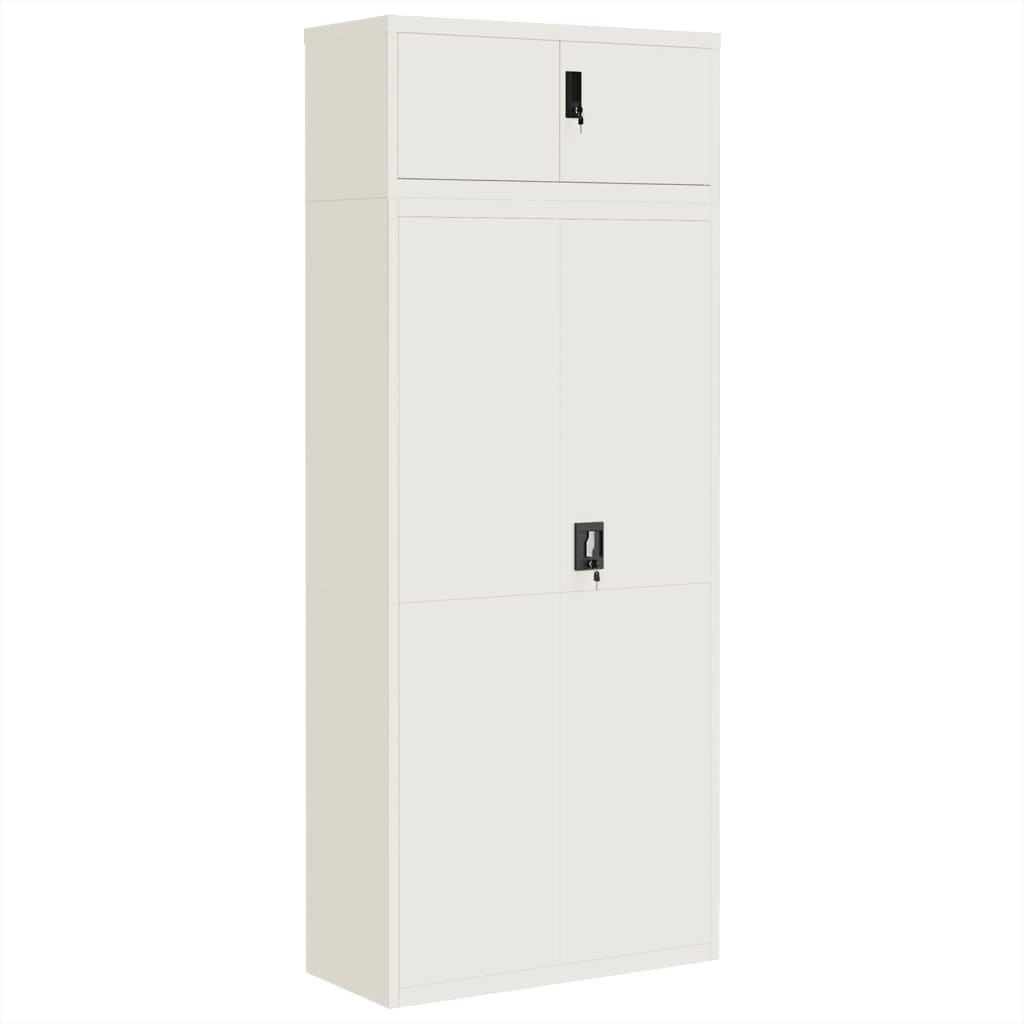 Classeur blanc 90x40x220 cm acier