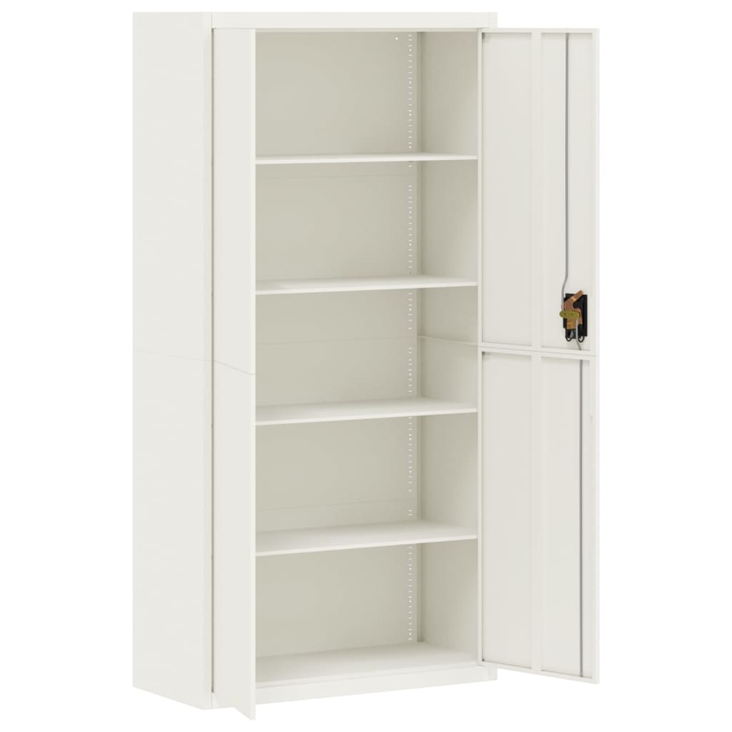 Classeur blanc 90x40x220 cm acier