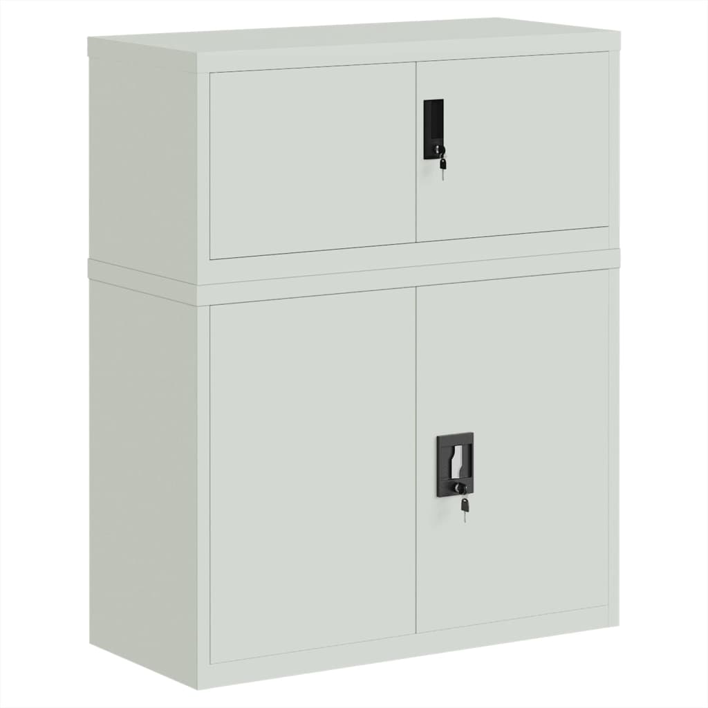 Classeur gris clair 90x40x110 cm acier