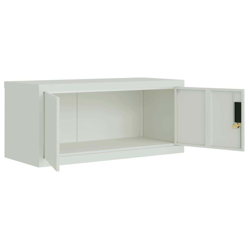 Classeur gris clair 90x40x130 cm acier
