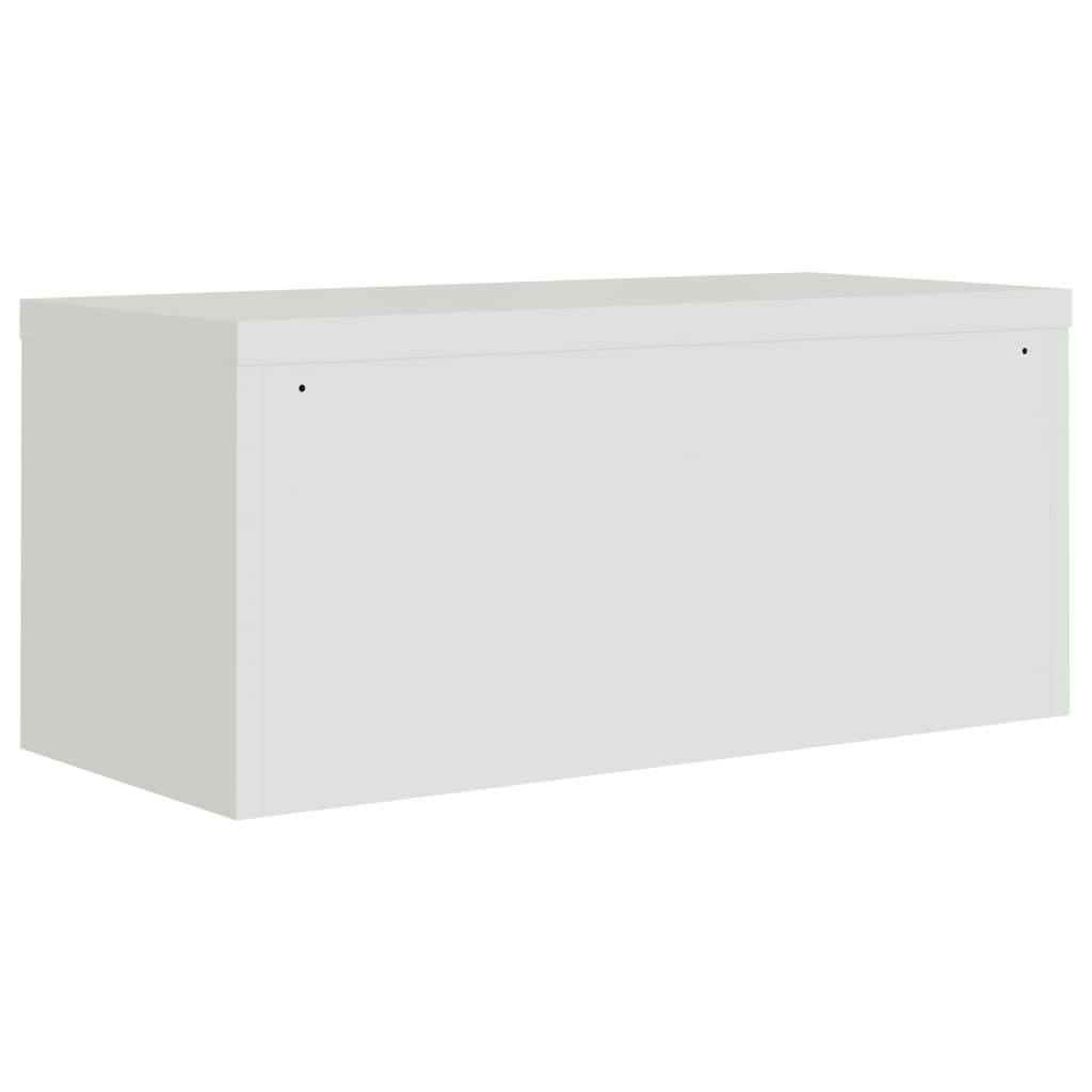 Classeur gris clair 90x40x130 cm acier