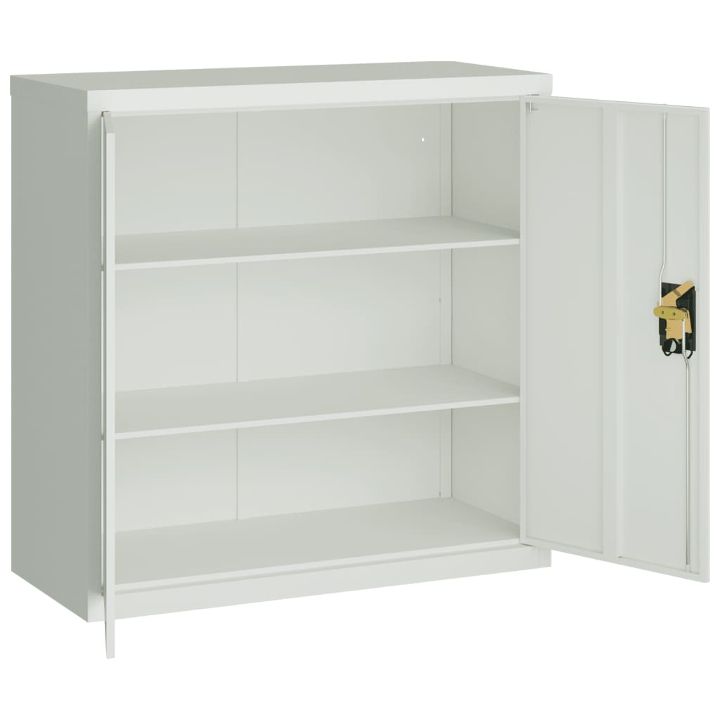 Classeur gris clair 90x40x130 cm acier