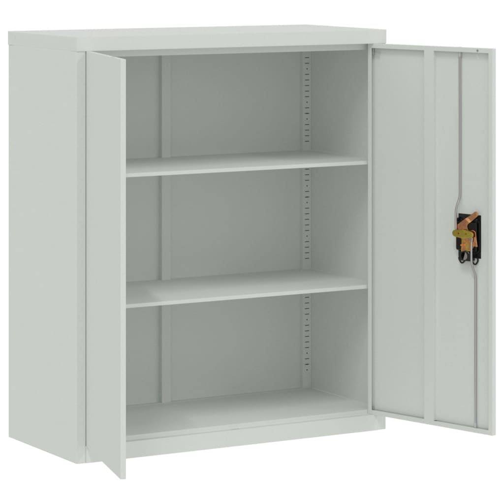 Classeur gris clair 90x40x145 cm acier