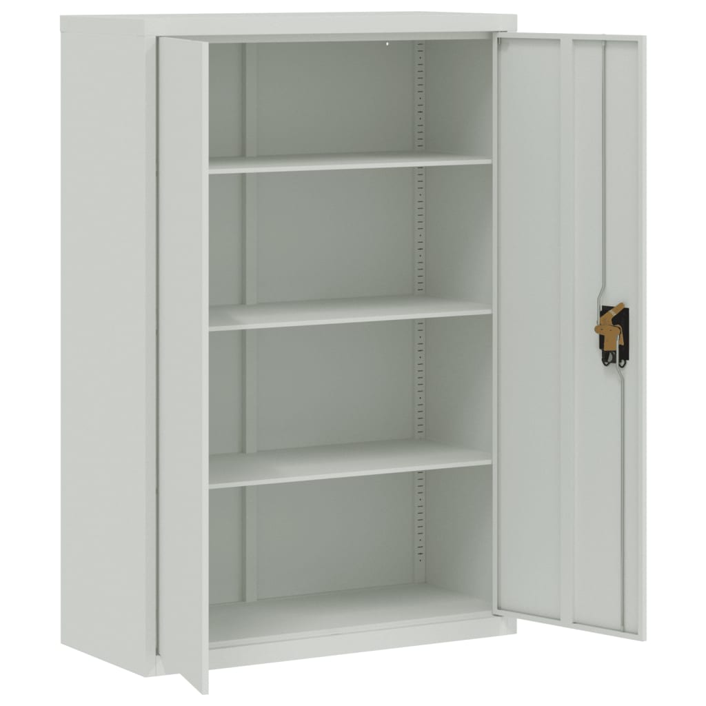 Classeur gris clair 90x40x180 cm acier