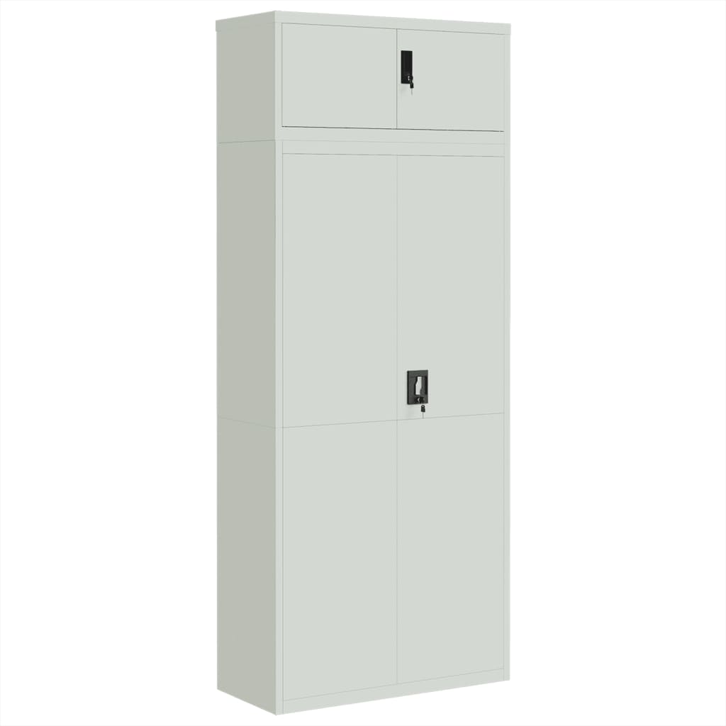 Classeur gris clair 90x40x220 cm acier