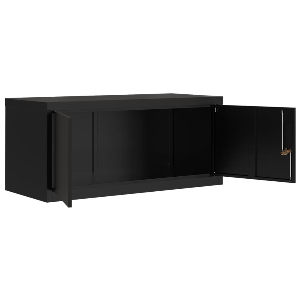 Classeur noir 90x40x180 cm acier