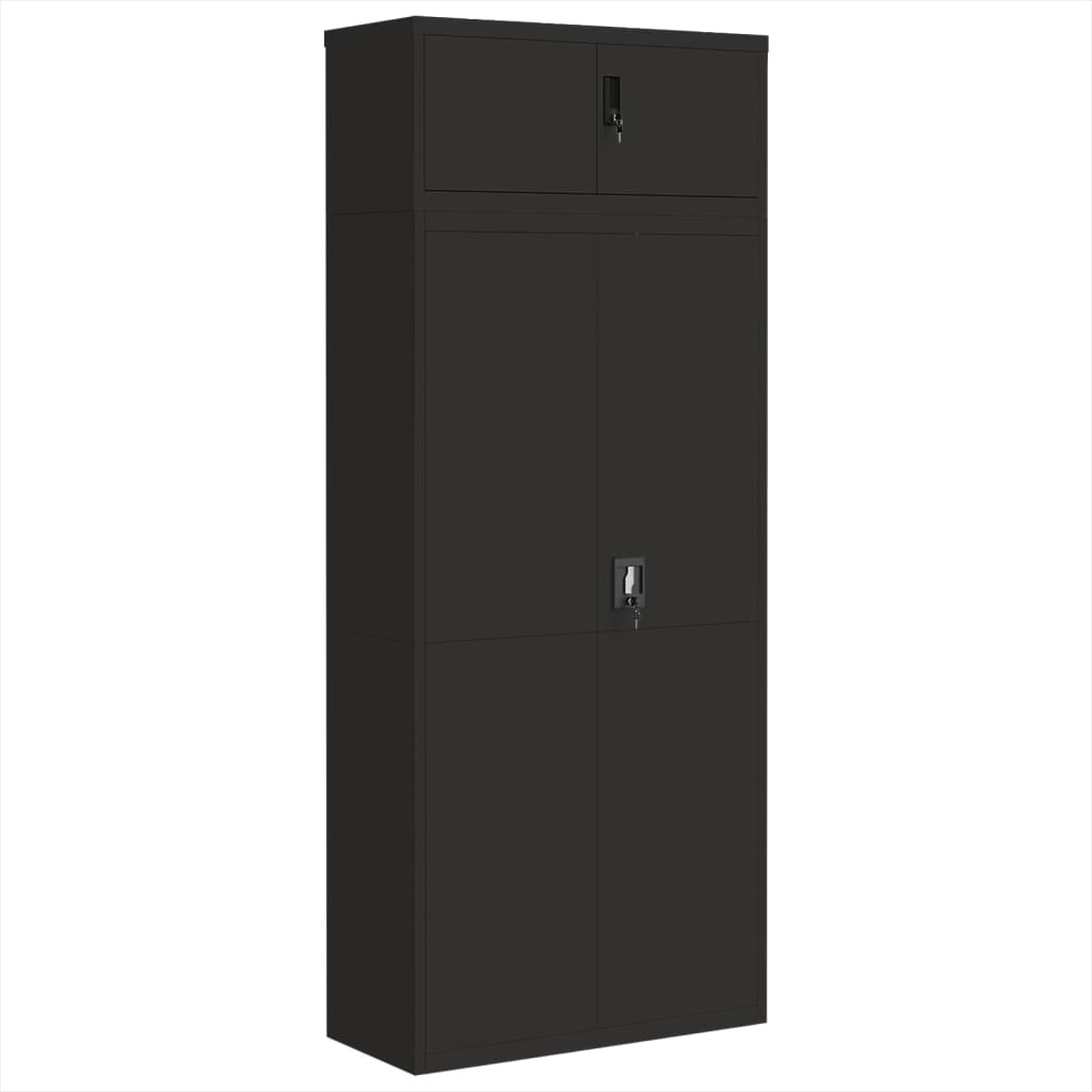 Classeur noir 90x40x220 cm acier