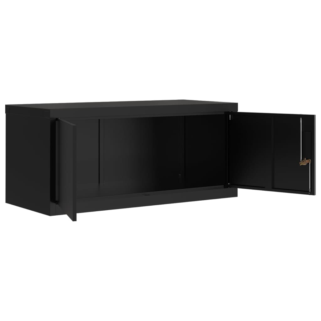 Classeur noir 90x40x220 cm acier