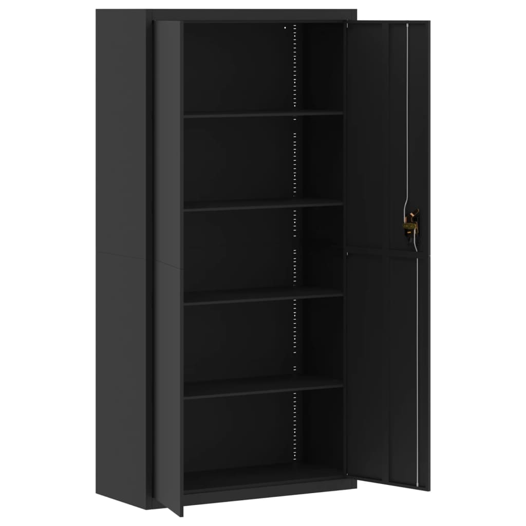 Classeur noir 90x40x220 cm acier