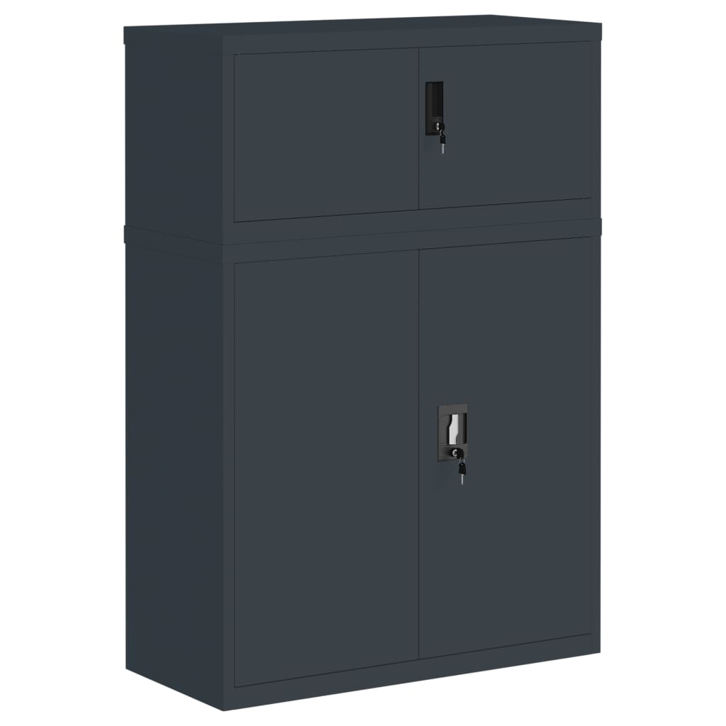 Classeur anthracite 90x40x130 cm acier