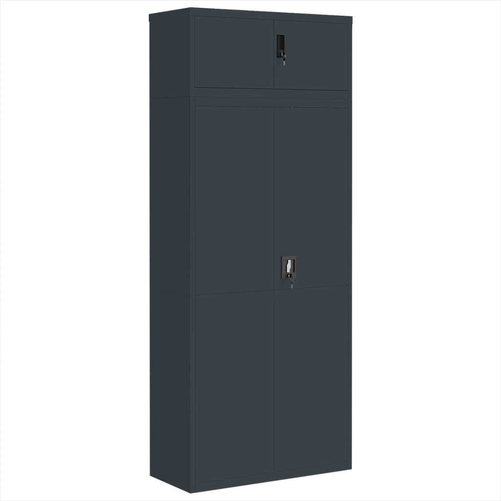 Classeur anthracite 90x40x220 cm acier