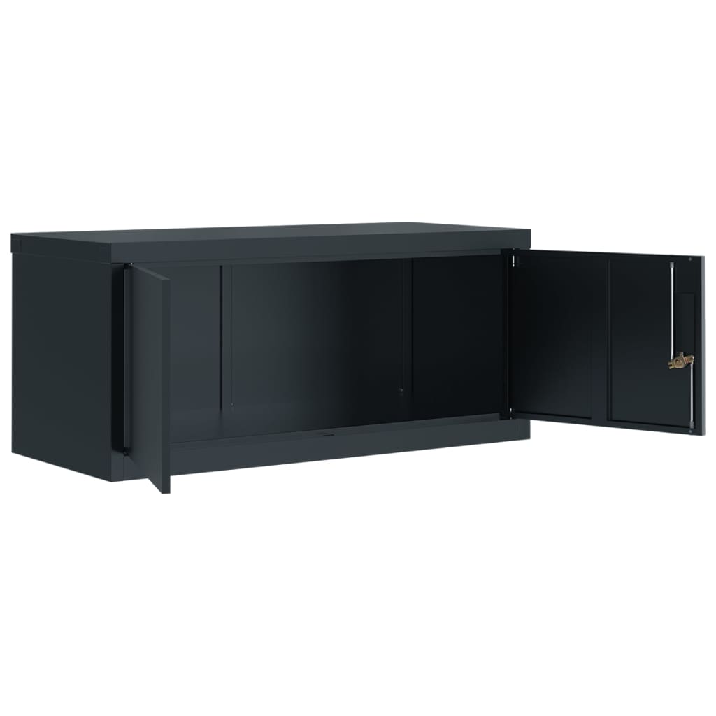Classeur anthracite 90x40x220 cm acier