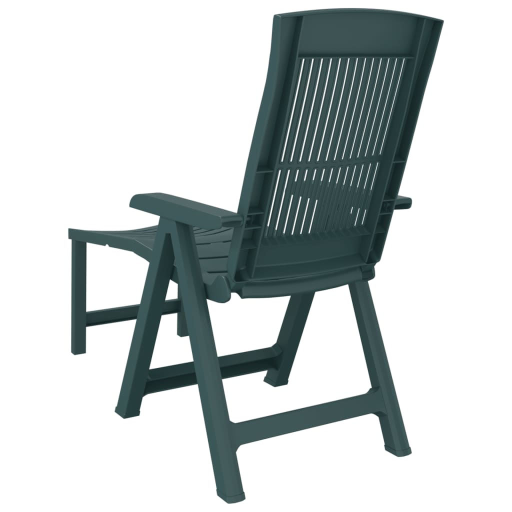 Chaise longue vert plastique Bains de soleil vidaXL