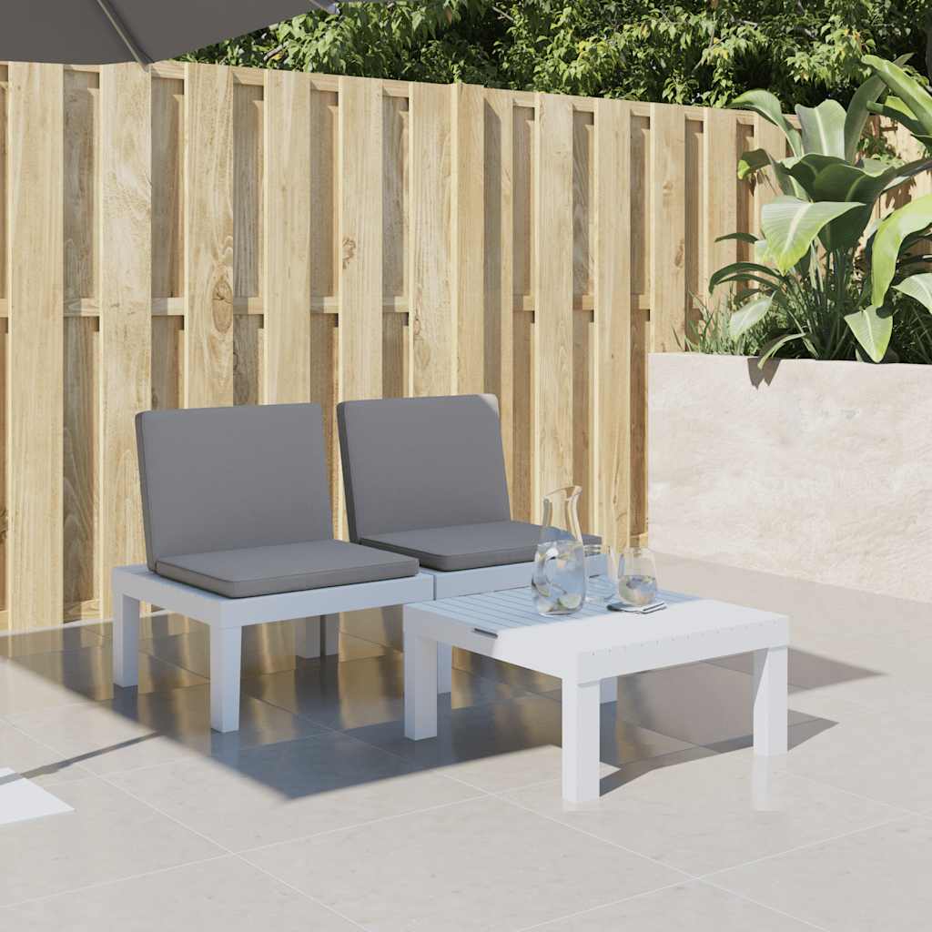 Chaise longue avec coussins blanc PP - XIOS