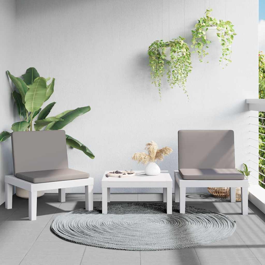 Chaise longue avec coussins blanc PP - XIOS
