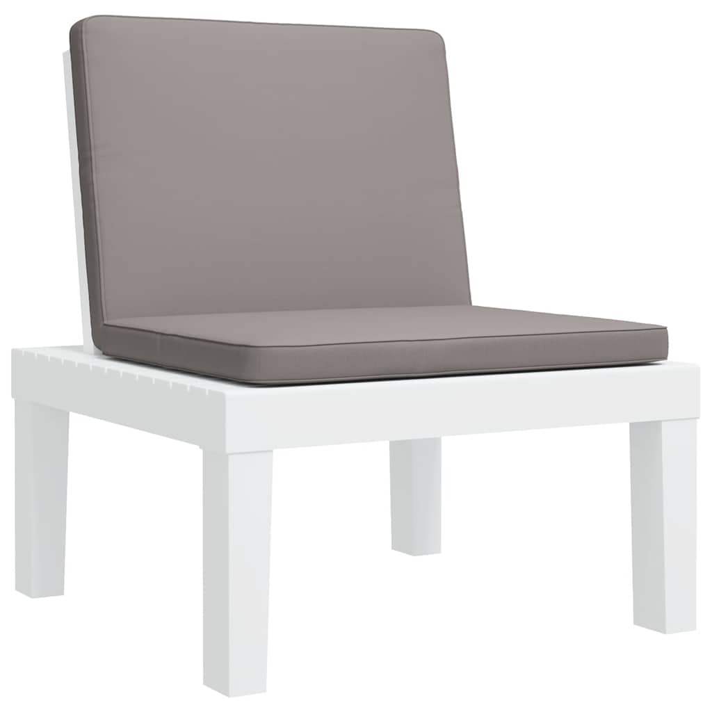 Chaise longue avec coussins blanc PP - XIOS