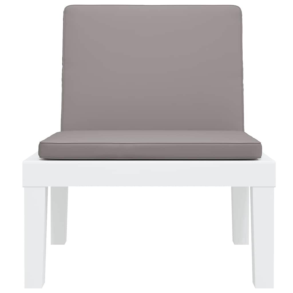 Chaise longue avec coussins blanc PP - XIOS