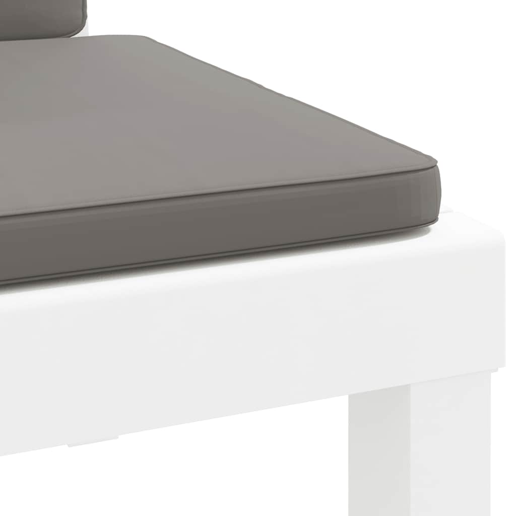 Chaise longue avec coussins blanc PP - XIOS
