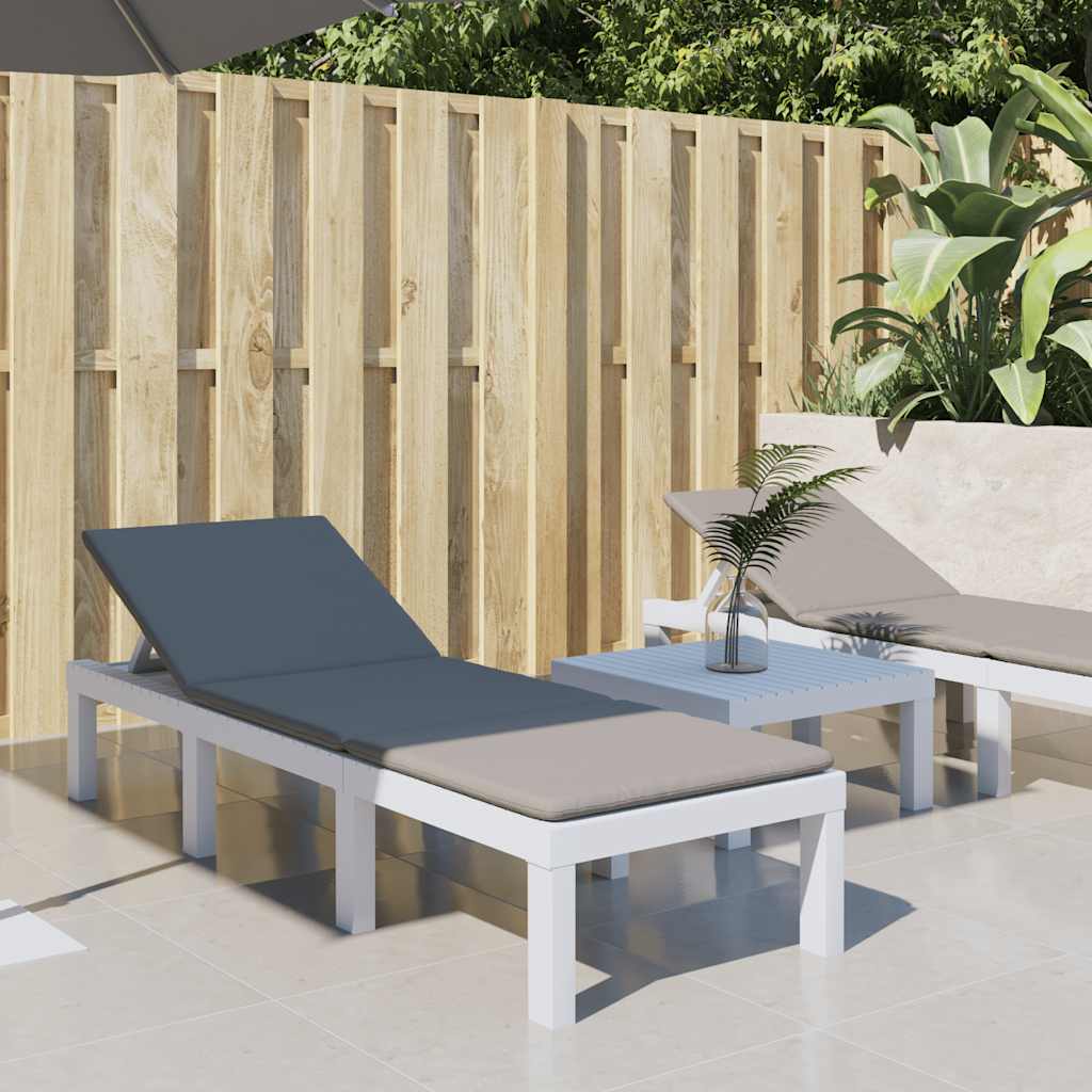 Chaise longue avec coussins blanc PP - XIOS