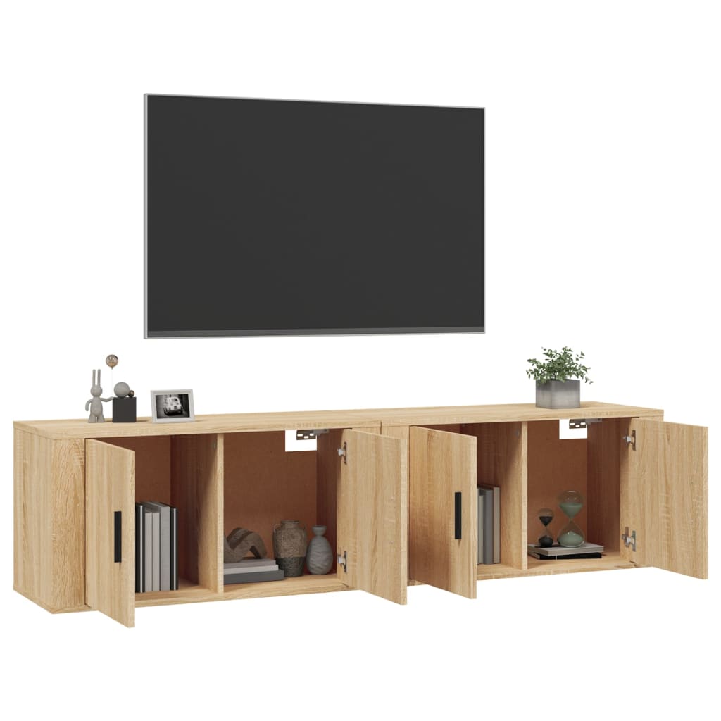 Meubles TV muraux 2 pcs chêne sonoma 80x34,5x40 cm - XIOS