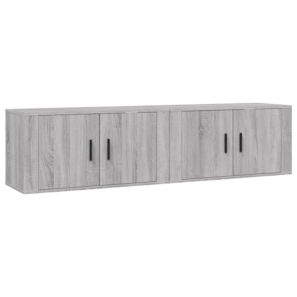 Meubles TV muraux 2 pcs sonoma gris 80x34,5x40 cm - XIOS