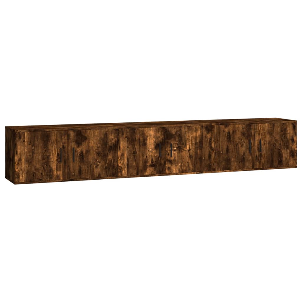 Meubles TV muraux 3 pcs chêne fumé 80x34,5x40 cm - XIOS