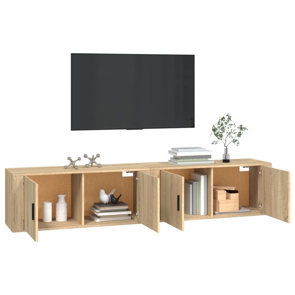 Meubles TV muraux 2 pcs chêne sonoma 100x34,5x40 cm - XIOS