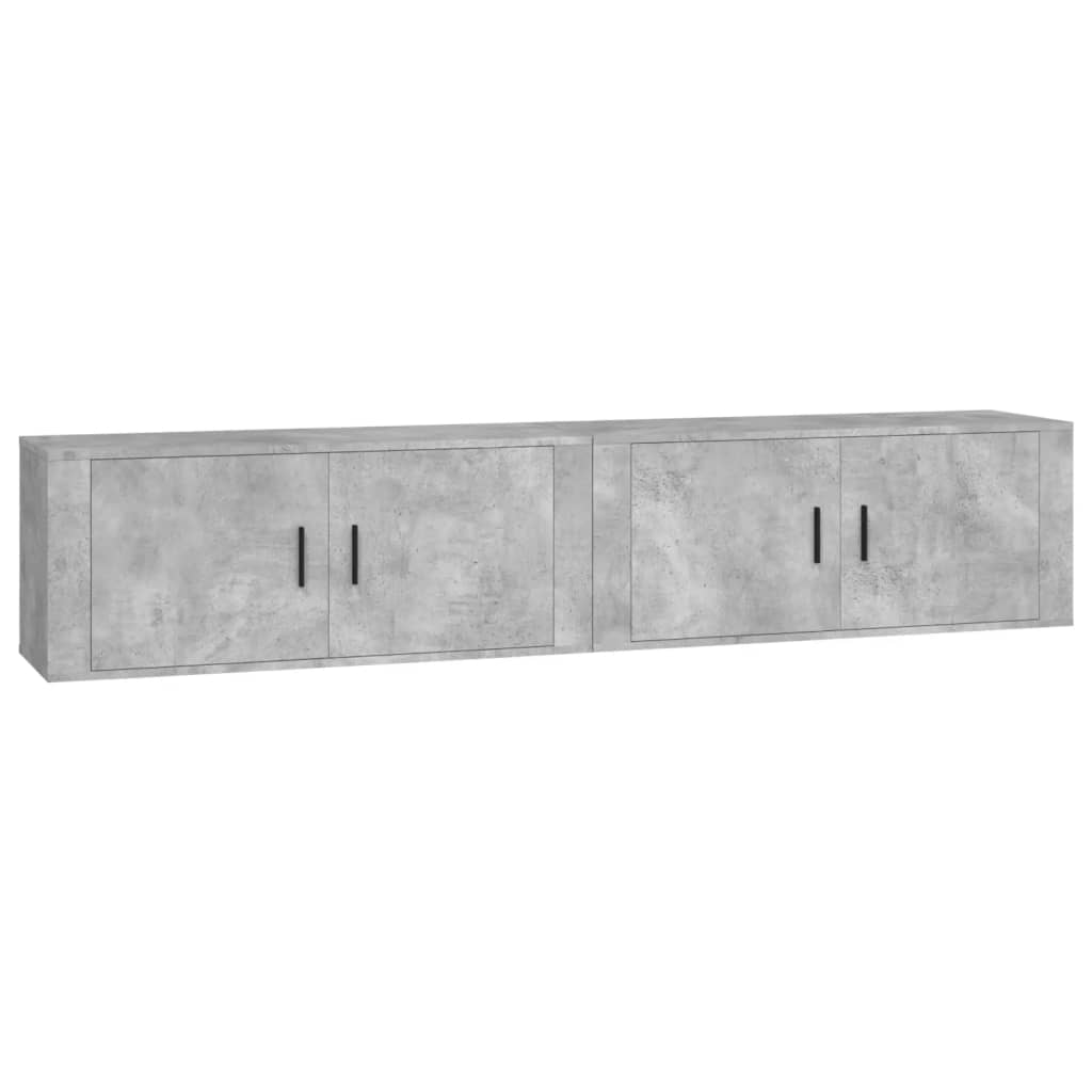 Meubles TV muraux 2 pcs gris béton 100x34,5x40 cm - XIOS