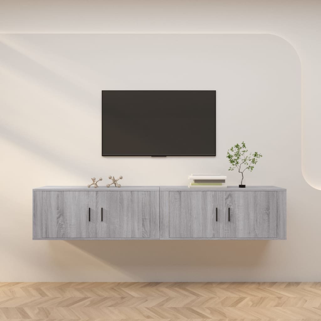 Meubles TV muraux 2 pcs sonoma gris 100x34,5x40 cm - XIOS