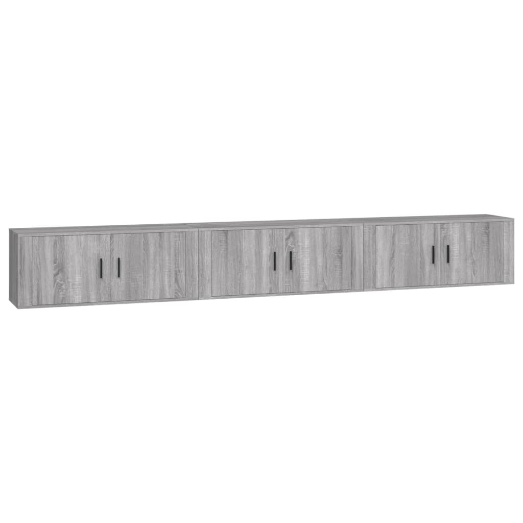 Meubles TV muraux 3 pcs sonoma gris 100x34,5x40 cm - XIOS