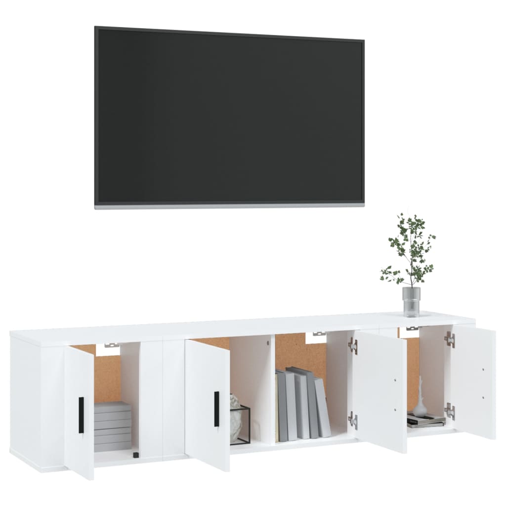 Ensemble de meubles TV 3 pcs Blanc Bois d'ingénierie - XIOS
