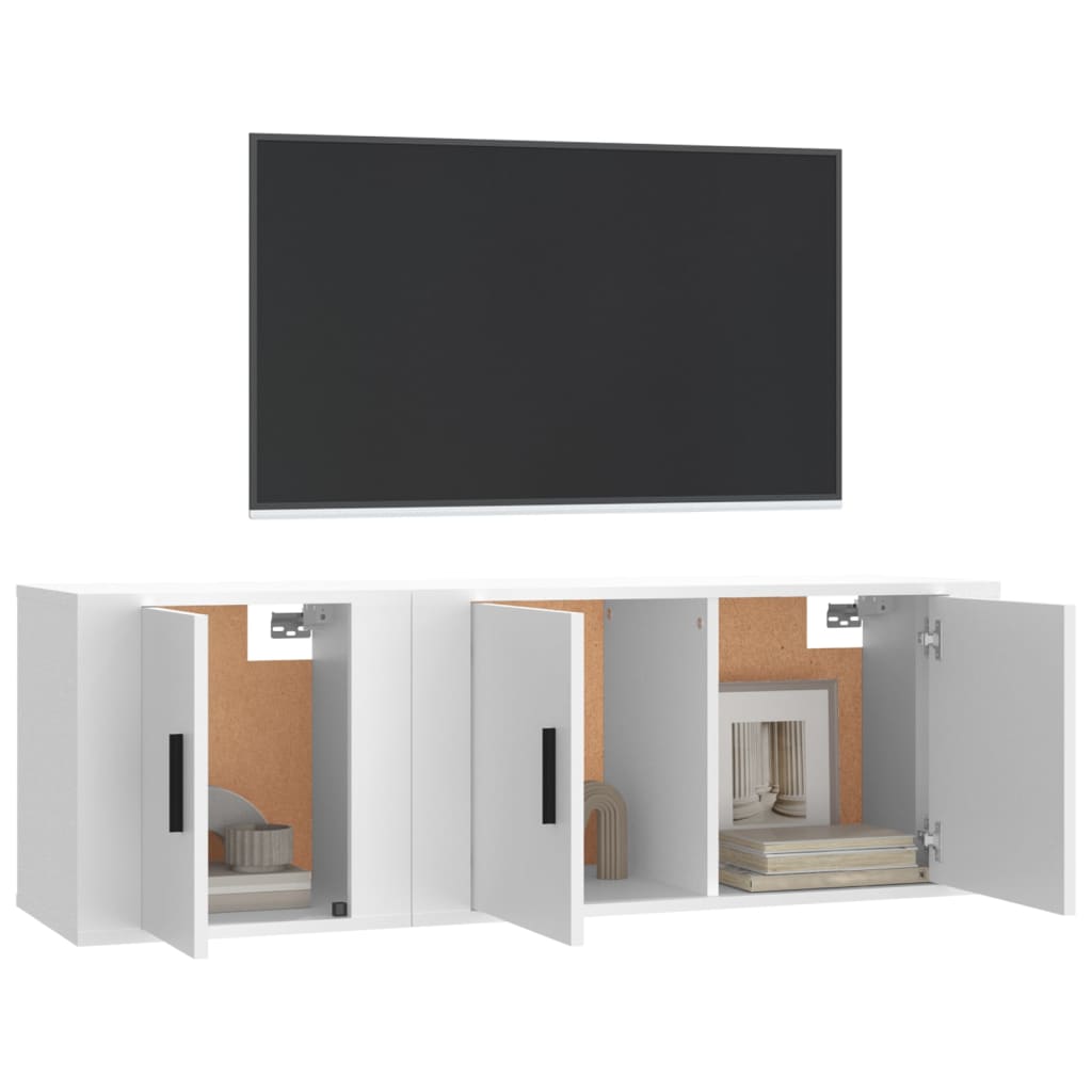 Ensemble de meubles TV 2 pcs Blanc Bois d'ingénierie - XIOS