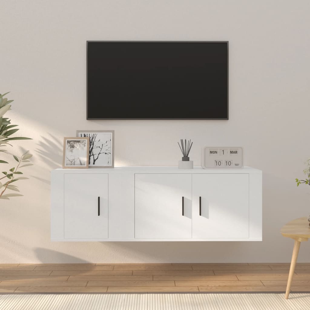 Ensemble de meubles TV 2 pcs Blanc Bois d'ingénierie - XIOS