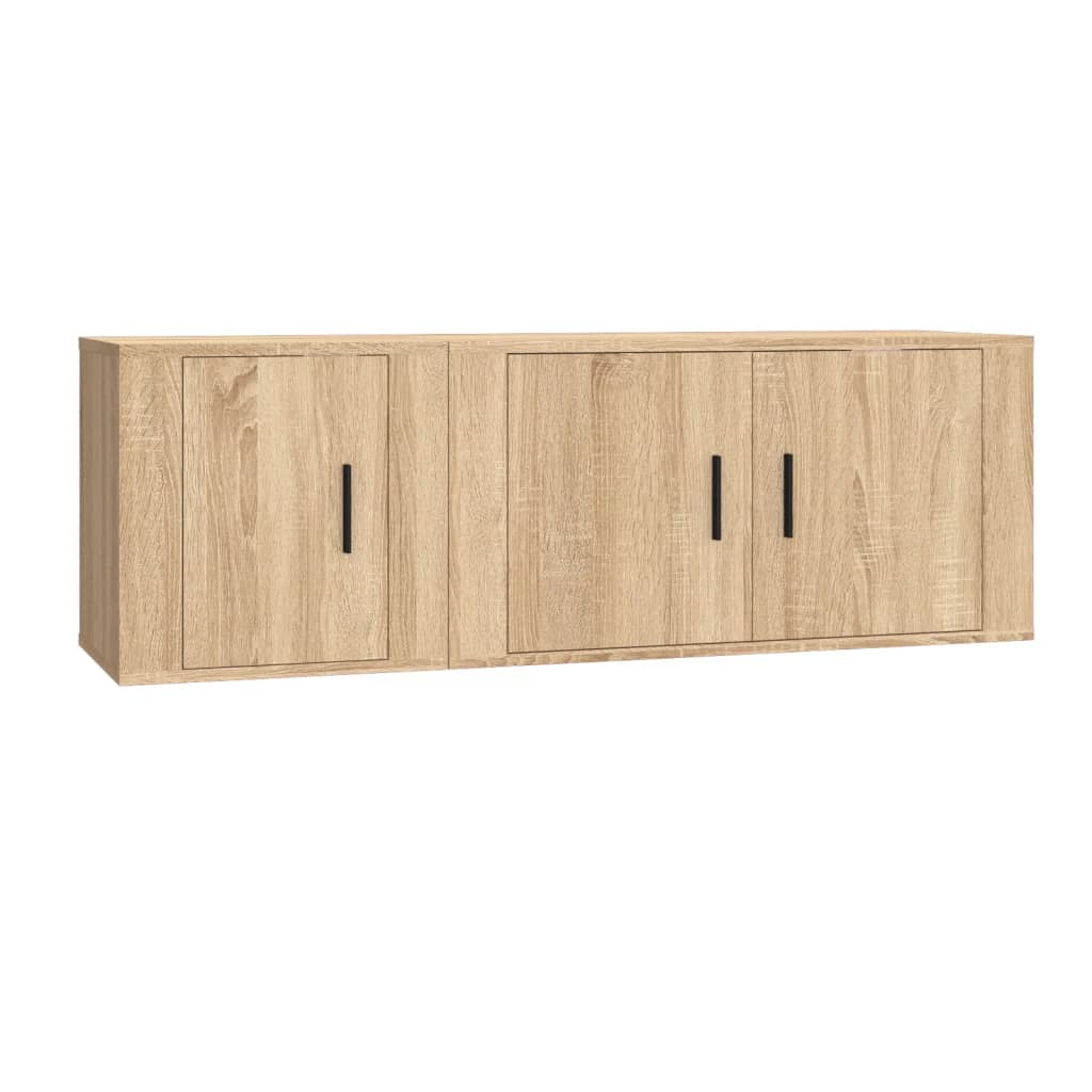 Ensemble de meubles TV 2 pcs chêne sonoma bois d'ingénierie - XIOS
