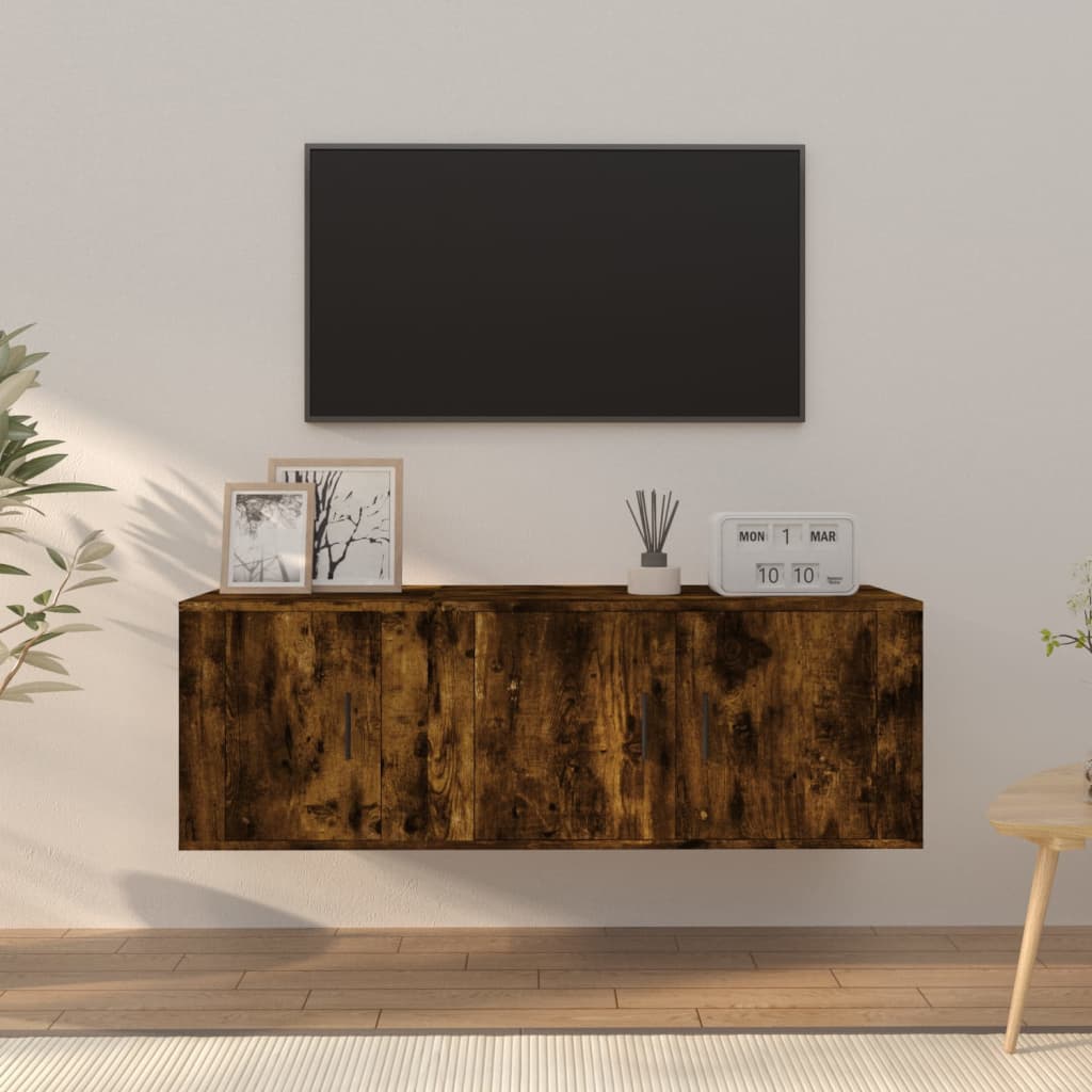 Ensemble de meubles TV 2 pcs Chêne fumé Bois d'ingénierie - XIOS