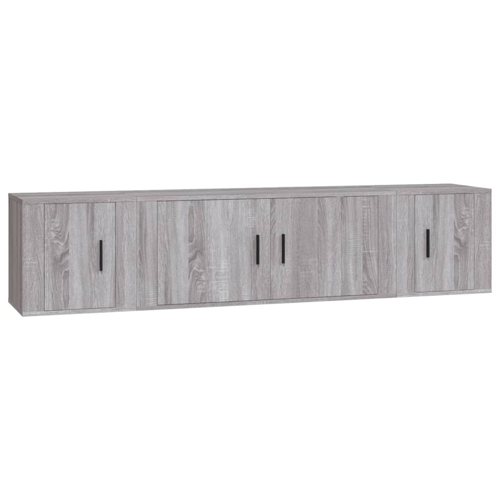 Ensemble de meubles TV 3 pcs Sonoma gris Bois d'ingénierie - XIOS