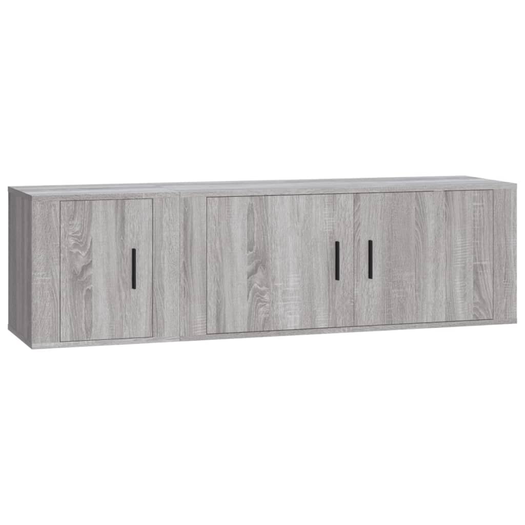 Ensemble de meubles TV 2 pcs Sonoma gris Bois d'ingénierie - XIOS
