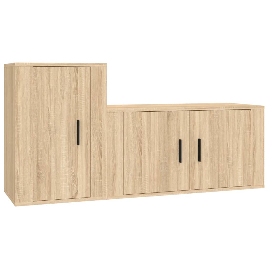 Ensemble de meubles TV 2 pcs chêne sonoma bois d'ingénierie - XIOS