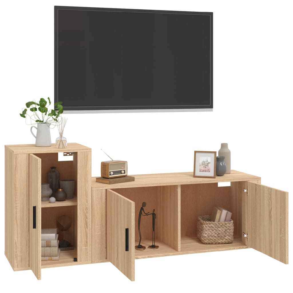 Ensemble de meubles TV 2 pcs chêne sonoma bois d'ingénierie - XIOS
