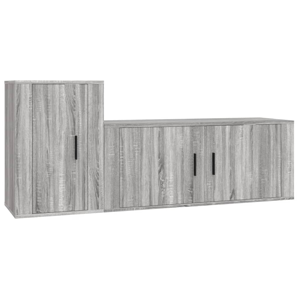 Ensemble de meubles TV 2 pcs Sonoma gris Bois d'ingénierie - XIOS