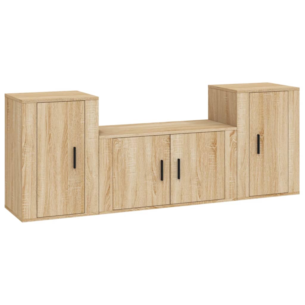 Ensemble de meubles TV 3 pcs Chêne sonoma Bois d'ingénierie - XIOS