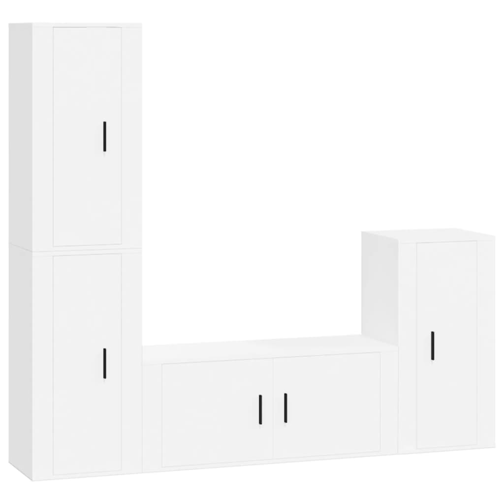 Ensemble de meubles TV 4 pcs Blanc Bois d'ingénierie - XIOS
