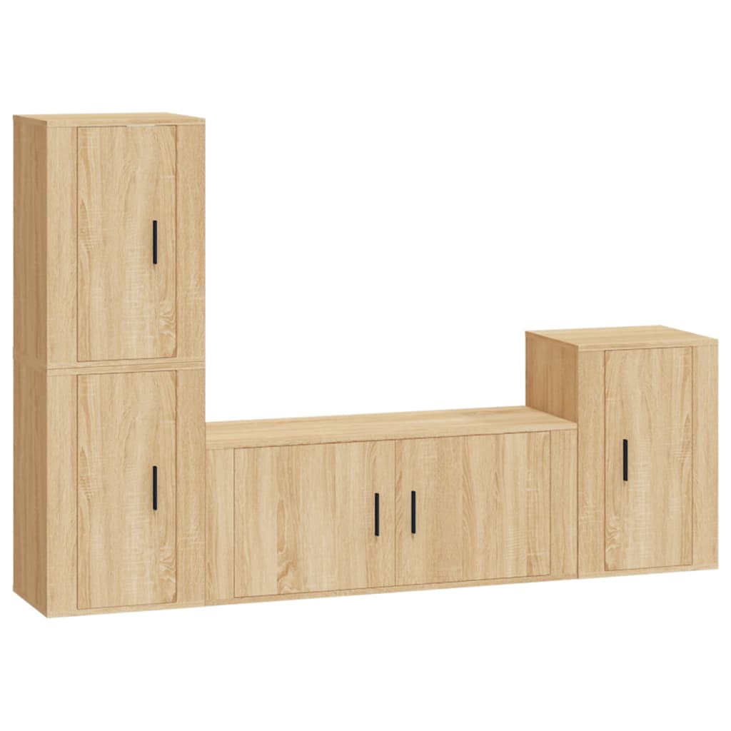 Ensemble de meubles TV 4 pcs Chêne sonoma Bois d'ingénierie - XIOS