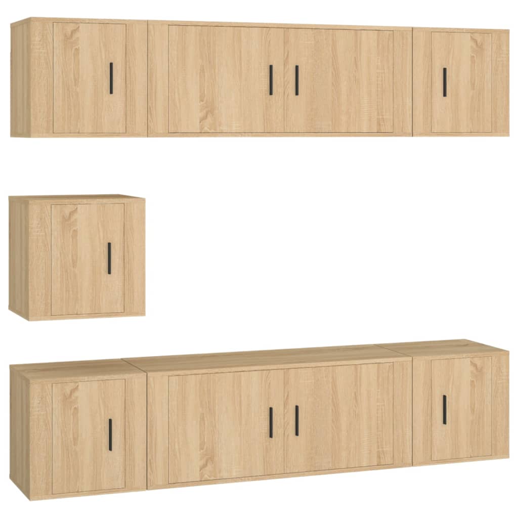 Ensemble de meubles TV 7 pcs Chêne sonoma Bois d'ingénierie - XIOS