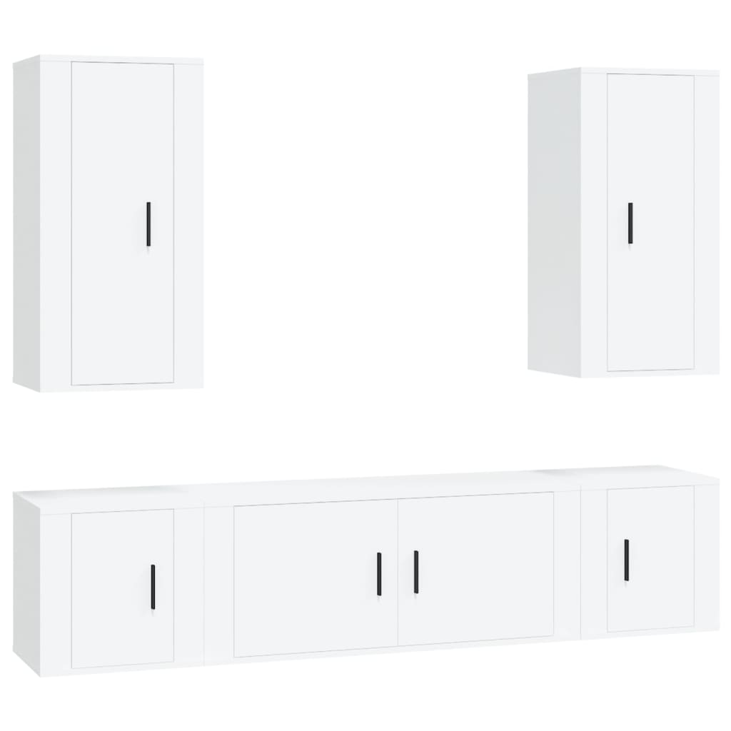 Ensemble de meubles TV 5 pcs Blanc Bois d'ingénierie - XIOS