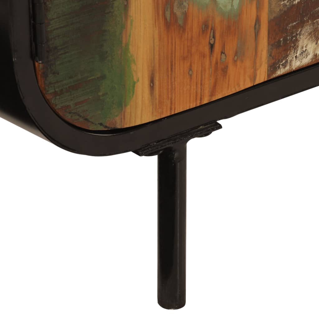 Buffet 140x35x70 cm bois massif de récupération et métal - XIOS