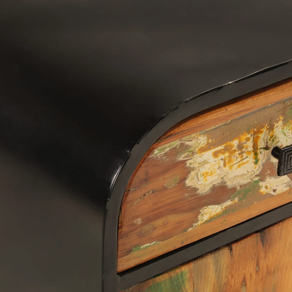 Buffet 140x35x70 cm bois massif de récupération et métal - XIOS