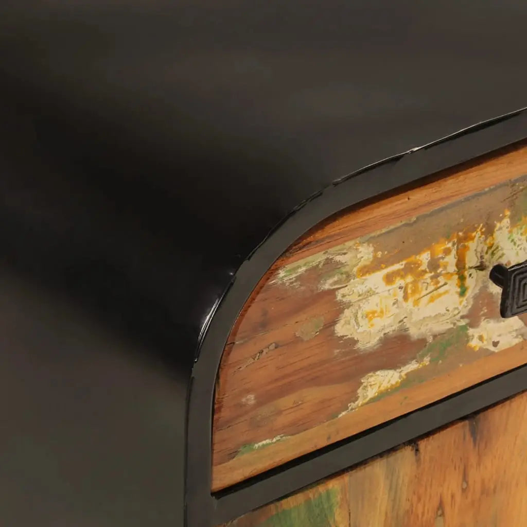 Buffet 140x35x70 cm bois massif de récupération et métal - XIOS