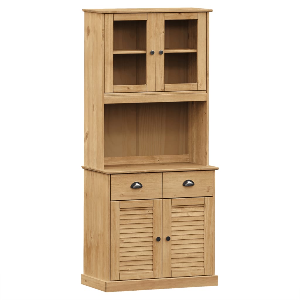 Buffet haut VIGO 78x40x175 cm bois massif de pin - XIOS