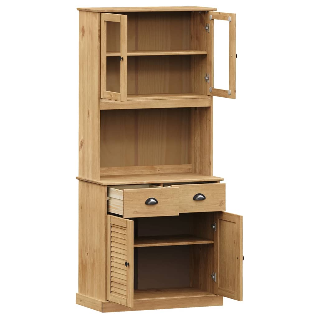 Buffet haut VIGO 78x40x175 cm bois massif de pin - XIOS